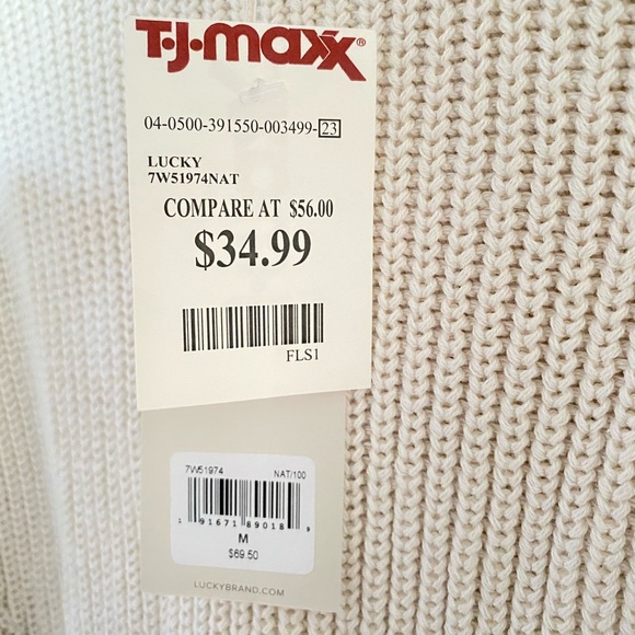 Lucky Brand medium cream sweater with bow in back - Picture 4 of 4